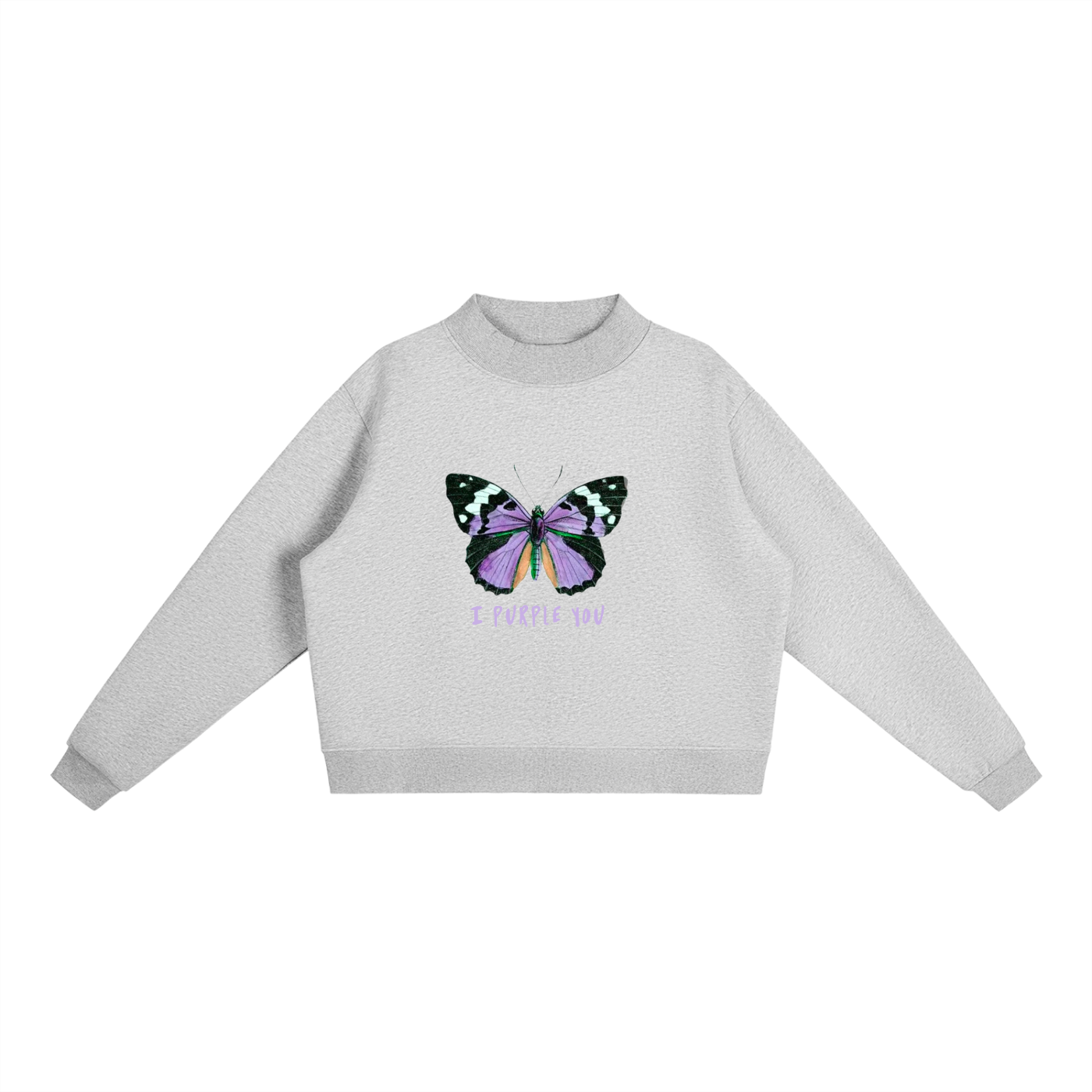 Essential Fleece Mock-Neck Crew Sweatshirt