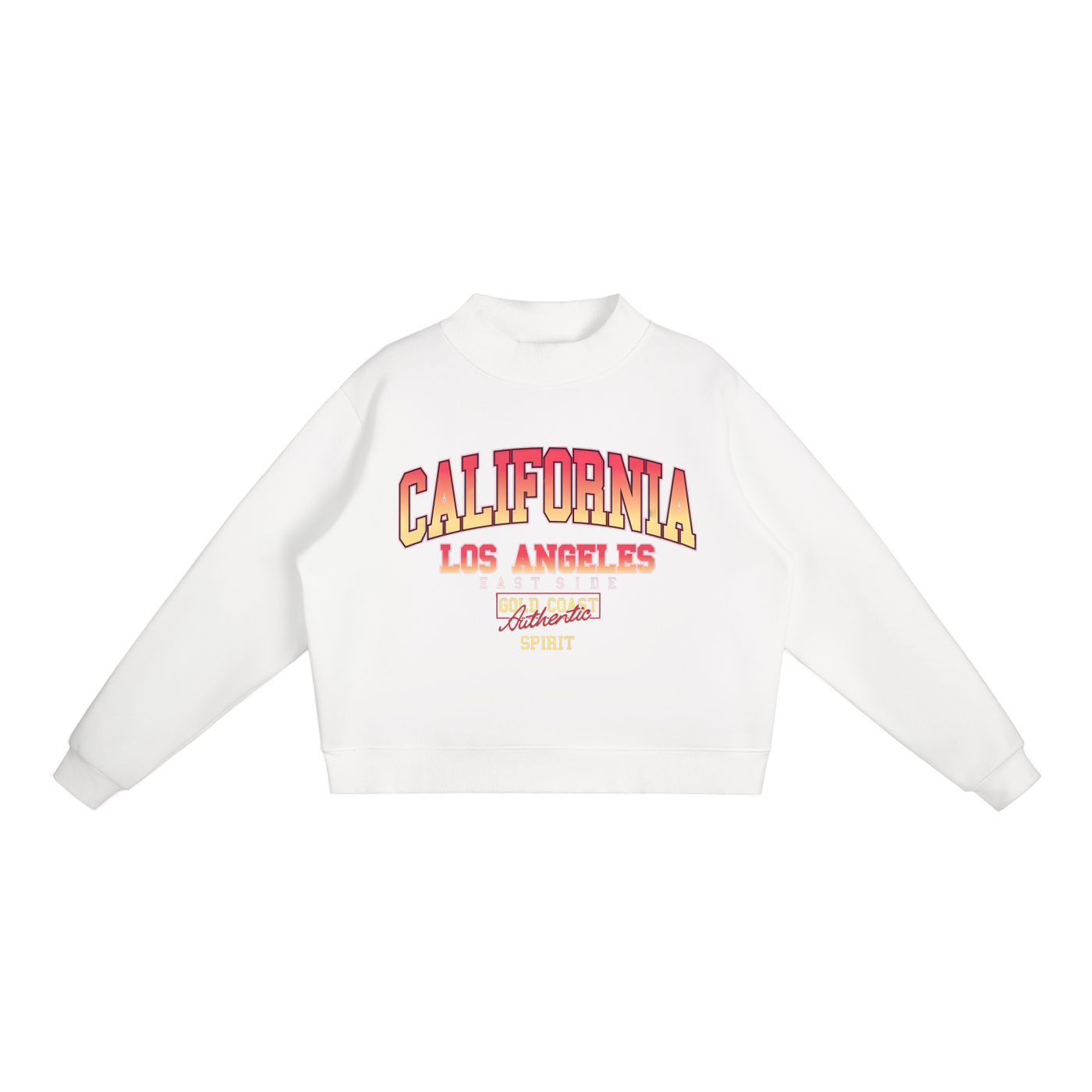 Essential Fleece Mock-Neck Crew Sweatshirt