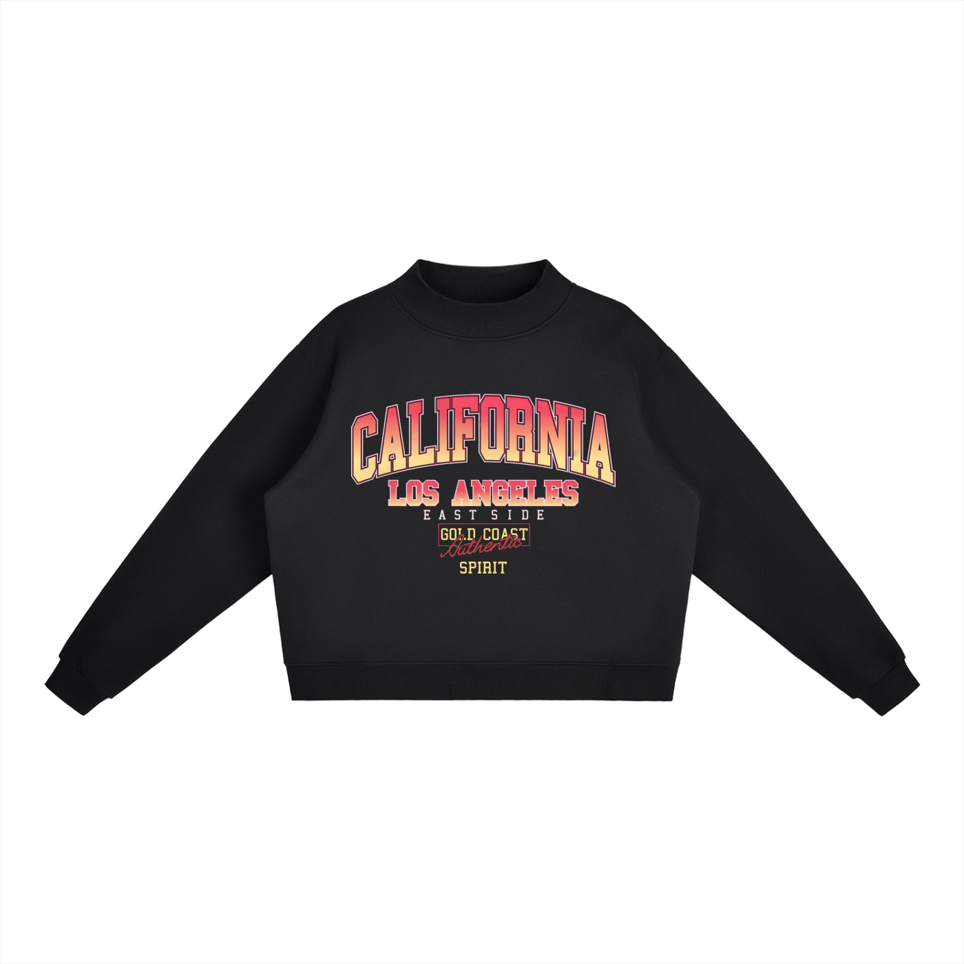 Essential Fleece Mock-Neck Crew Sweatshirt