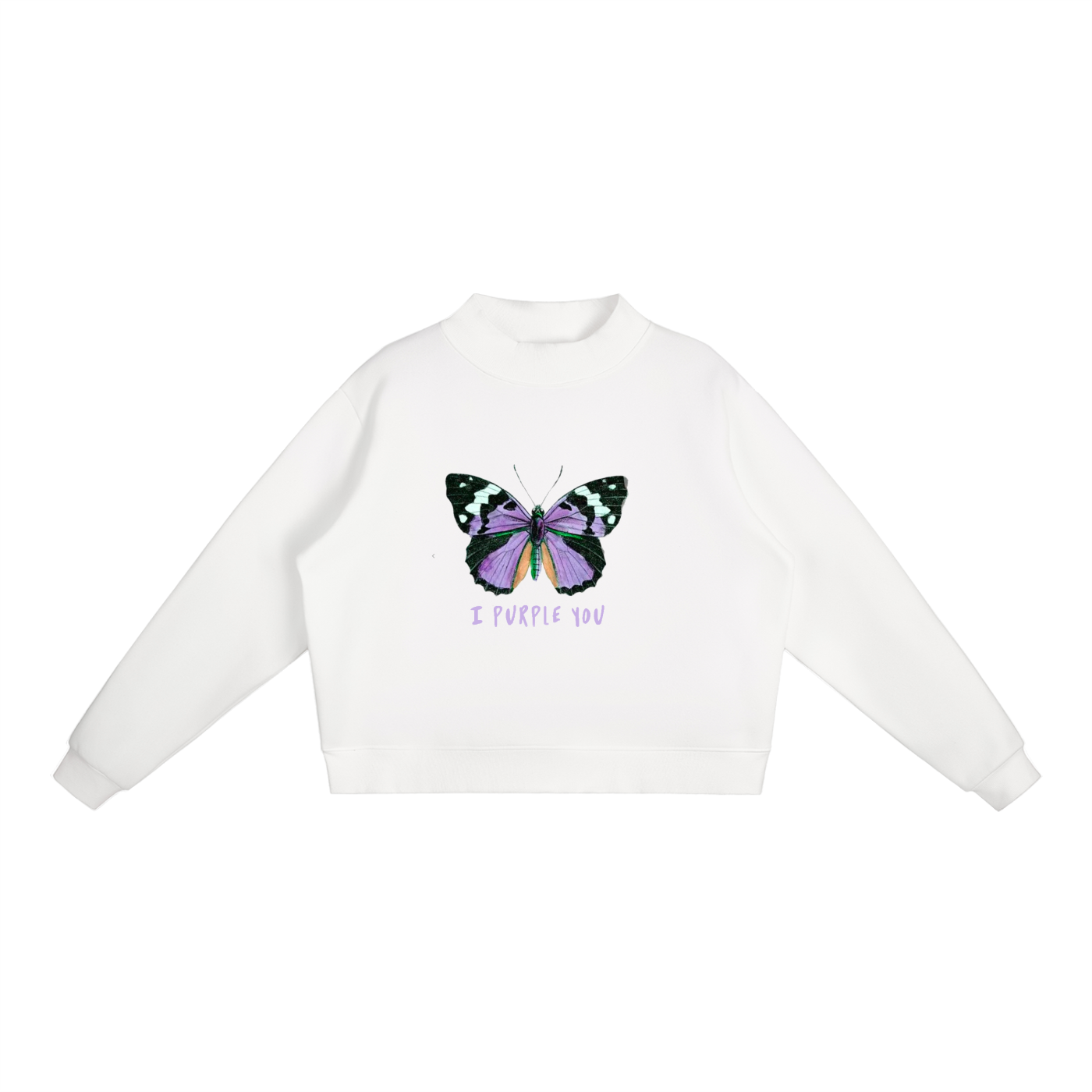 Essential Fleece Mock-Neck Crew Sweatshirt